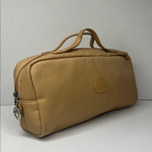 Longchamp Large Double Handle Clutch Zipper Nylon Dopp Bag Made in France - Picture 3 of 14